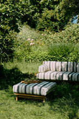 Outdoor hocker teak - chalkstripe - Urban nest