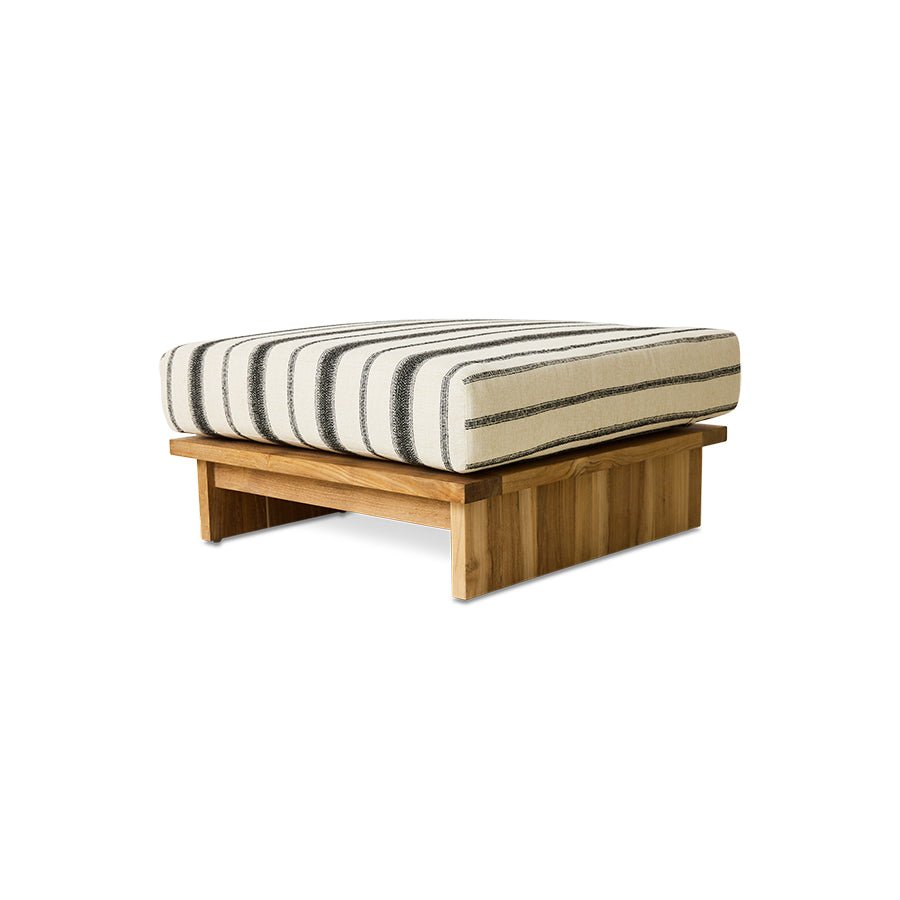 Outdoor hocker teak - chalkstripe - Urban nest