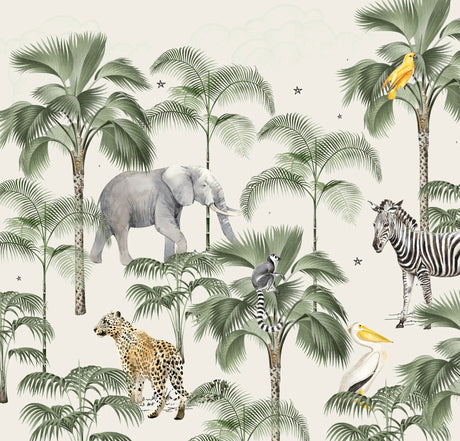 Palm Wildlife Wallpaper - Urban nest