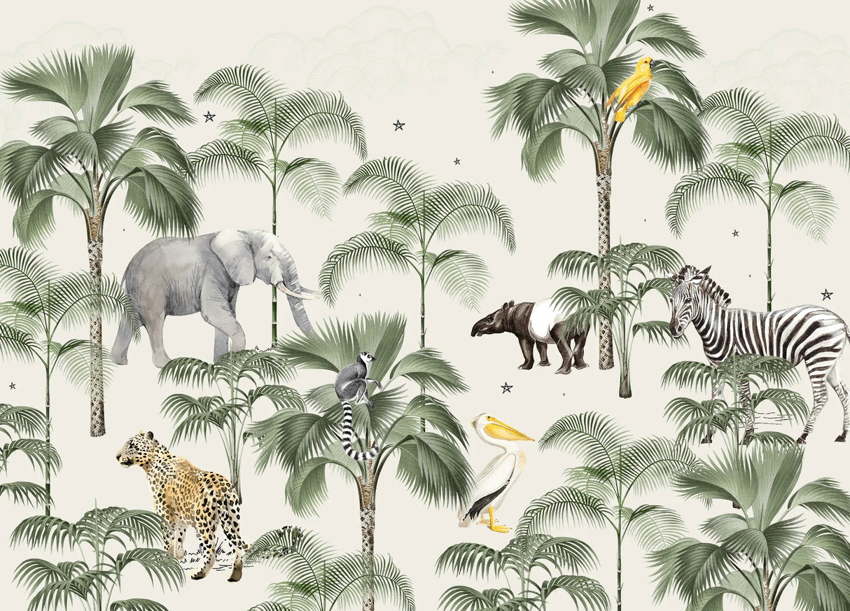 Palm Wildlife Wallpaper - Urban nest