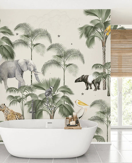 Palm Wildlife Wallpaper - Urban nest