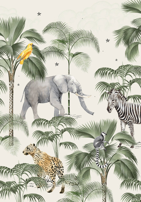 Palm Wildlife Wallpaper - Urban nest