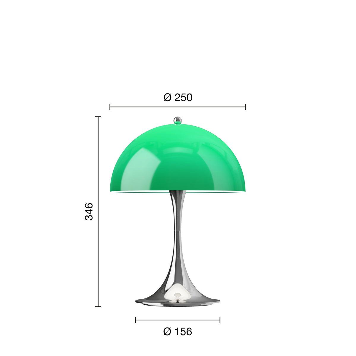 Panthella 250 chrome portable lamp | The originals - Urban nest
