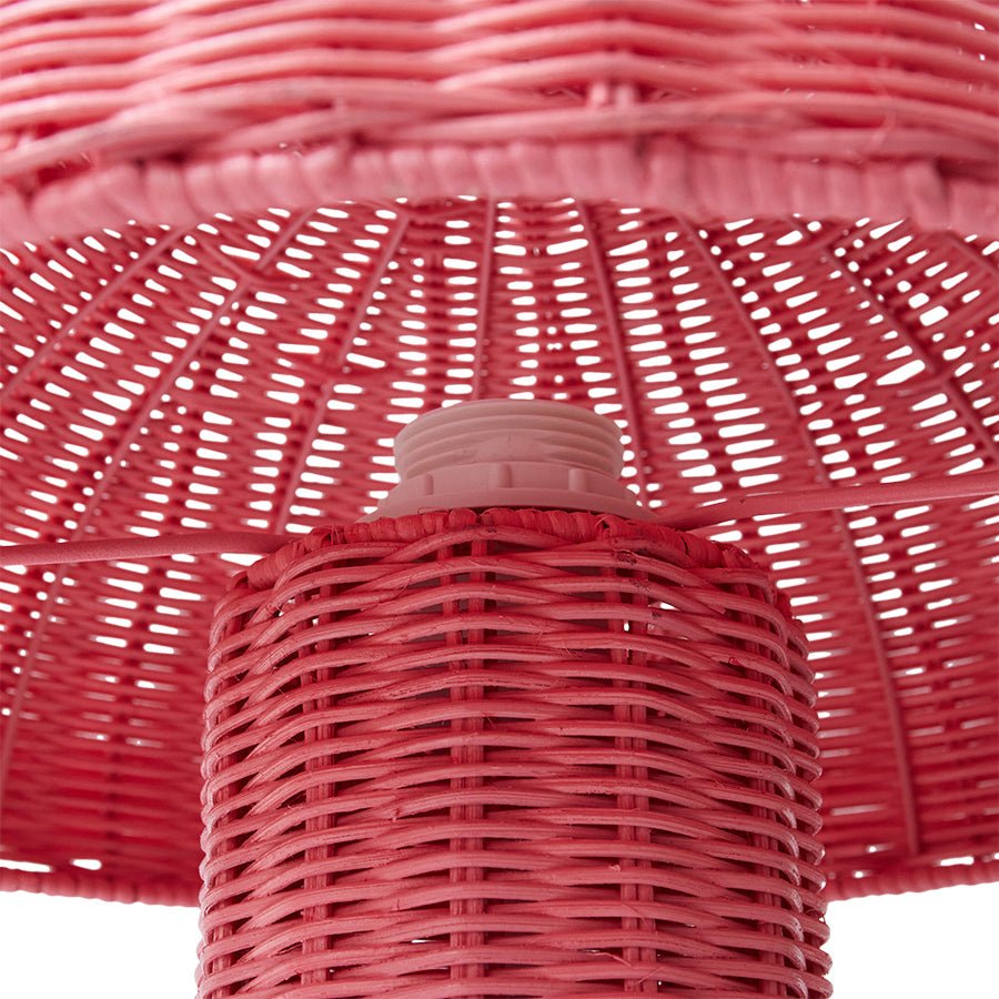 Rattan table lamp - blush - Urban nest