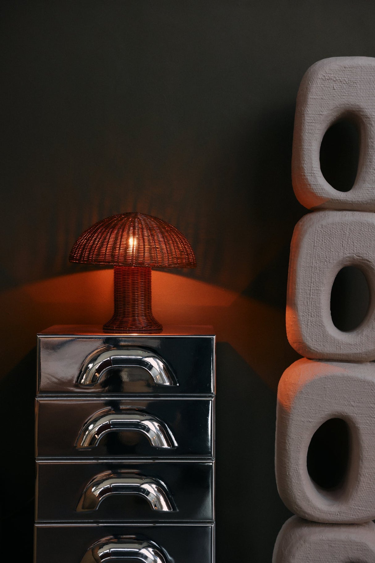 Rattan table lamp - natural - Urban nest