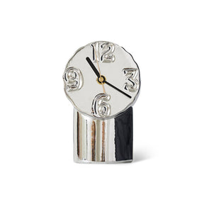 Retro ceramic clock - chrome - Urban nest