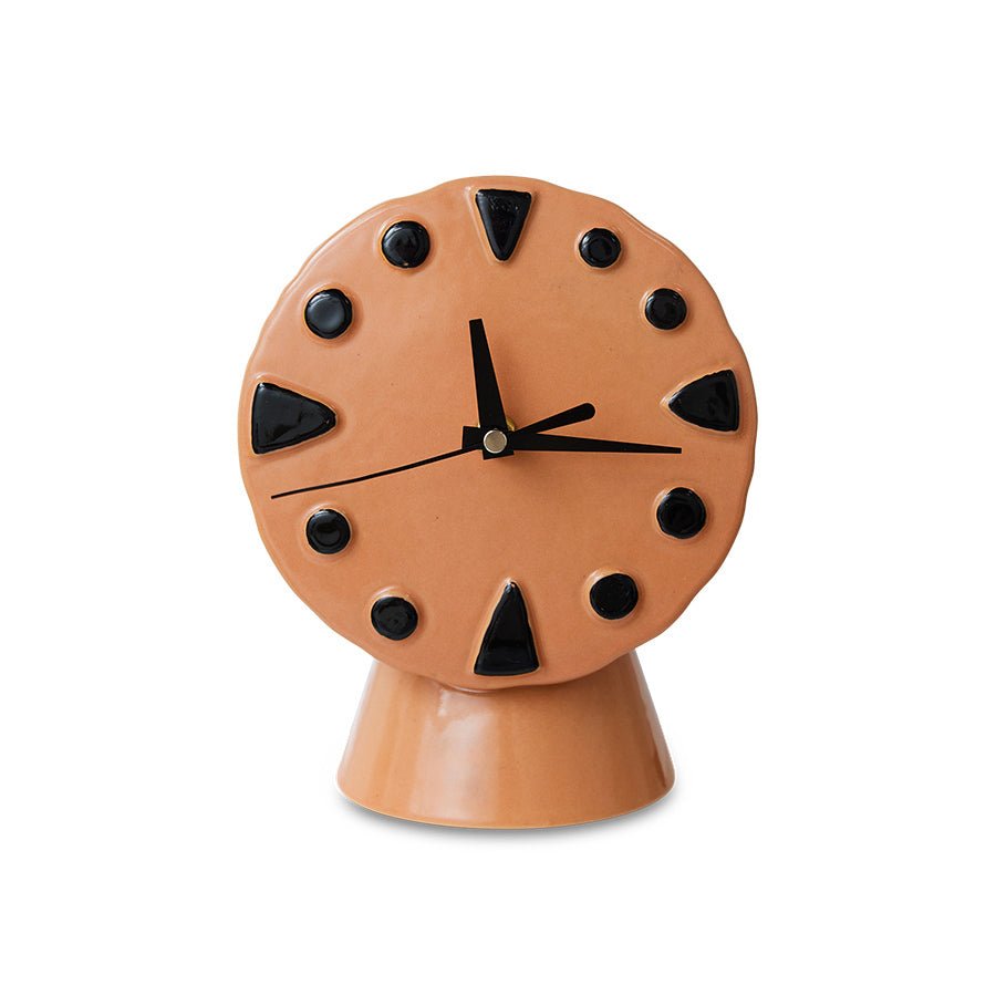 Retro ceramic clock - peach - Urban nest