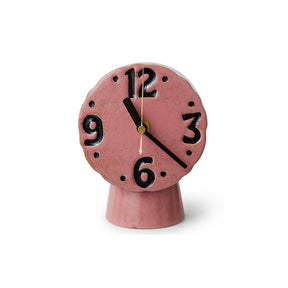Retro ceramic clock - pink - Urban nest