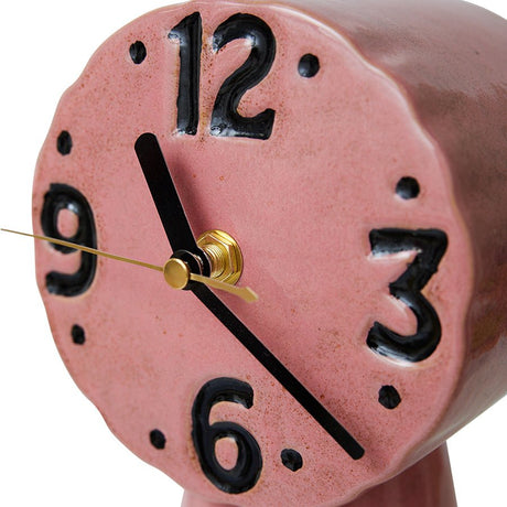 Retro ceramic clock - pink - Urban nest