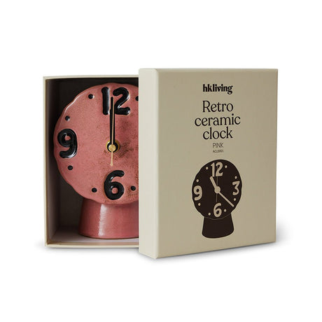 Retro ceramic clock - pink - Urban nest