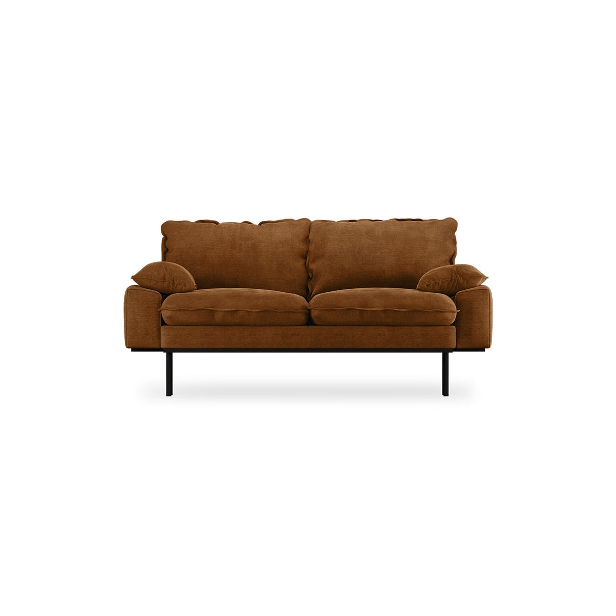 Retro sofa: 2 seats - royal velvet, caramel - Urban nest