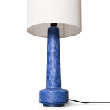 Retro stoneware lamp base - blue SET with shade - Urban nest