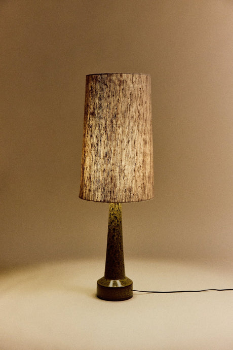 Retro stoneware lamp base - mustard - Urban nest