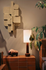 Retro stoneware lamp base - red - Urban nest