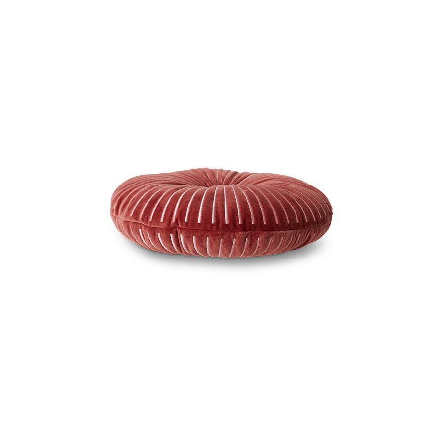 Round ripple cushion burgundy (ø35cm) - Urban nest