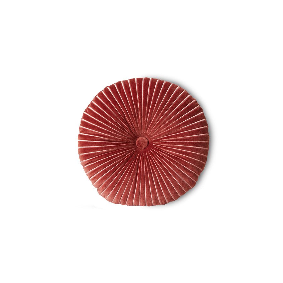 Round ripple cushion burgundy (ø35cm) - Urban nest