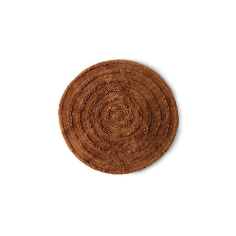Round woolen rug mahogany - Urban nest