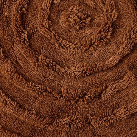 Round woolen rug mahogany - Urban nest