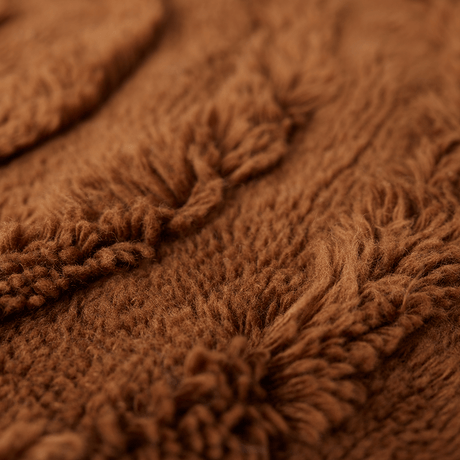 Round woolen rug mahogany - Urban nest