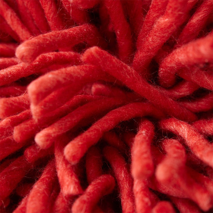 Rugged woolen cushion cherry red - Urban nest