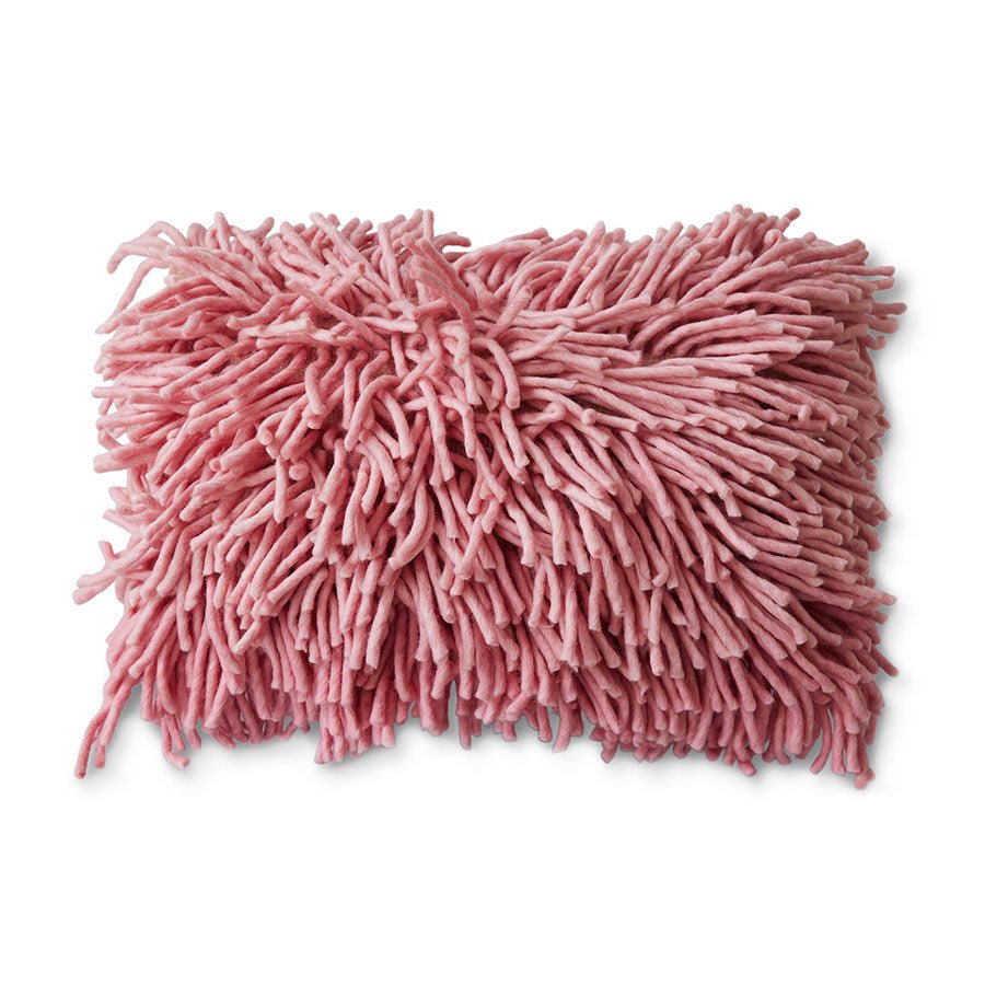 Rugged woolen cushion pink - Urban nest