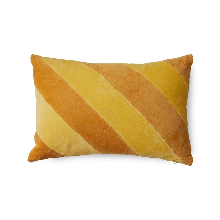 Striped velvet cushion - april - Urban Nest