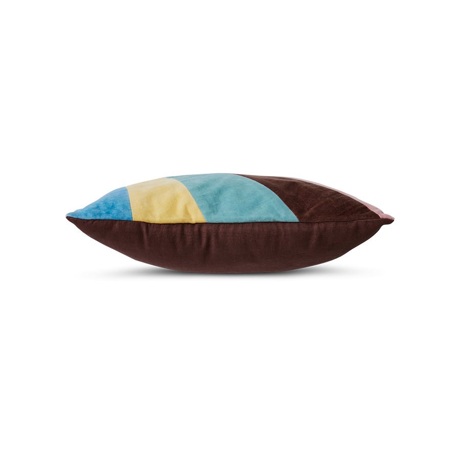 Striped velvet cushion, eventide - Urban nest