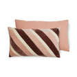 Striped velvet cushion - rose - Urban Nest