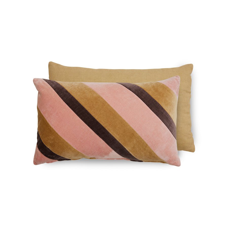 Striped velvet cushion - sunkissed - Urban Nest