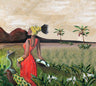 Sunset lady wallpaper - Urban nest