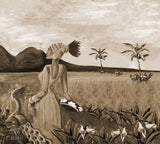 Sunset lady wallpaper - Urban nest