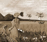 Sunset lady wallpaper - Urban nest