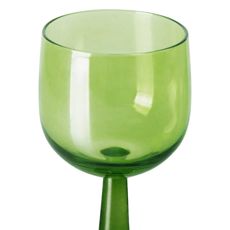 The emeralds: wine glass tall lime green, set of 4 - Urban nest