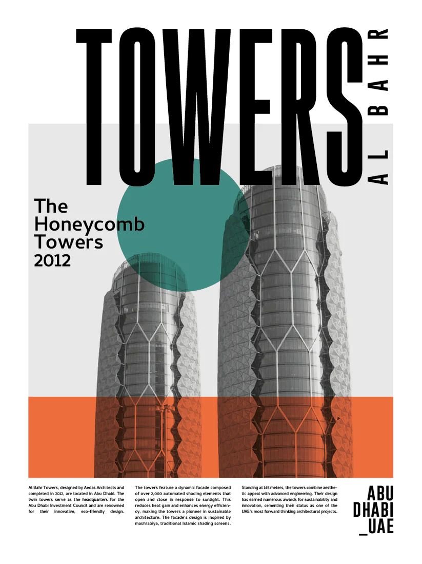 Towers al bahr poster - Urban nest