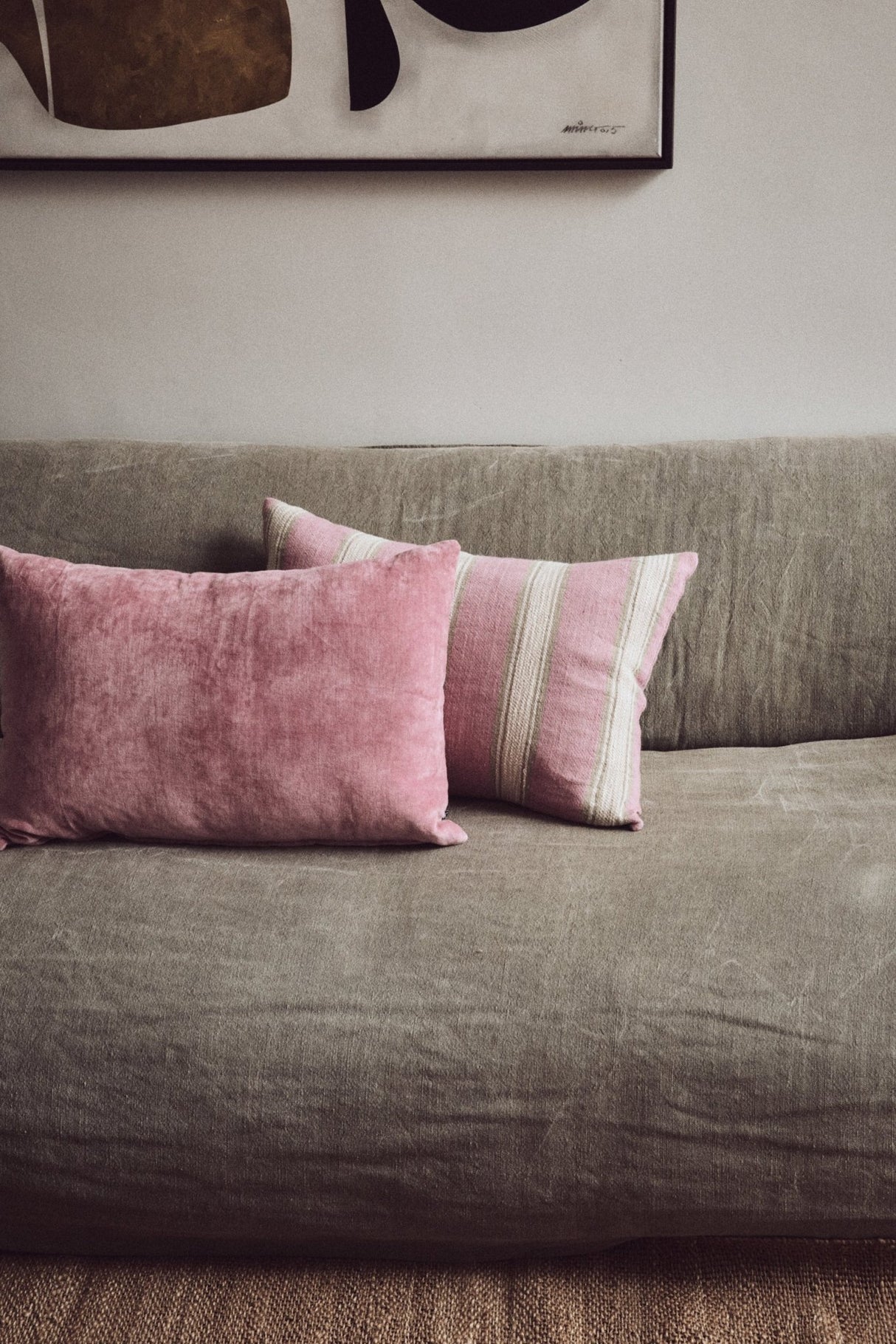 Velvet cushion rose - Urban nest