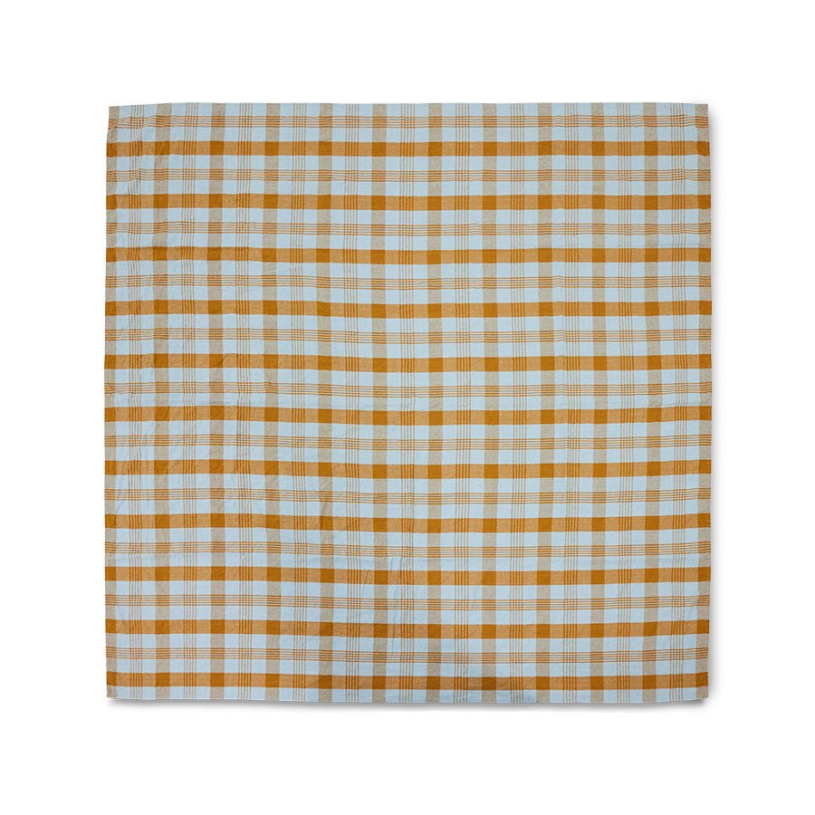 Vida check table cloth amber/blue - Urban nest