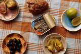 Vida check table cloth amber/blue - Urban nest