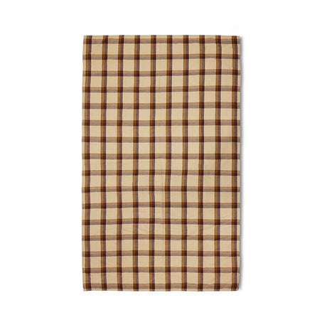 Vida check table cloth chestnut/cream (140x220cm) - Urban nest