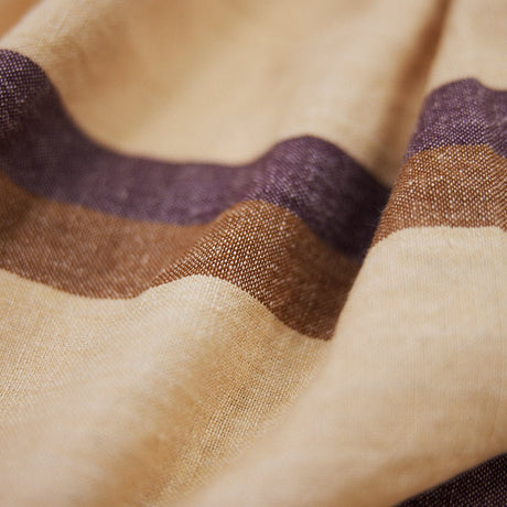 Vida striped bedspread chestnut/cream - Urban nest