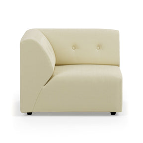 Vint couch: element left, corduroy rib, hay - Urban nest
