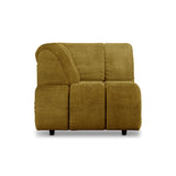 Wave couch: element left high arm royal velvet, olive - Urban nest