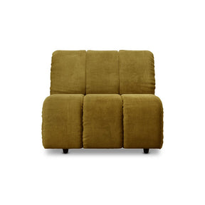 Wave couch: element middle royal velvet, olive - Urban nest