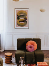 Wave couch: element middle royal velvet, olive - Urban nest