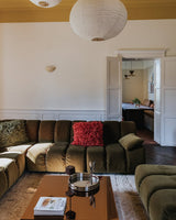 Wave couch: element middle royal velvet, olive - Urban nest