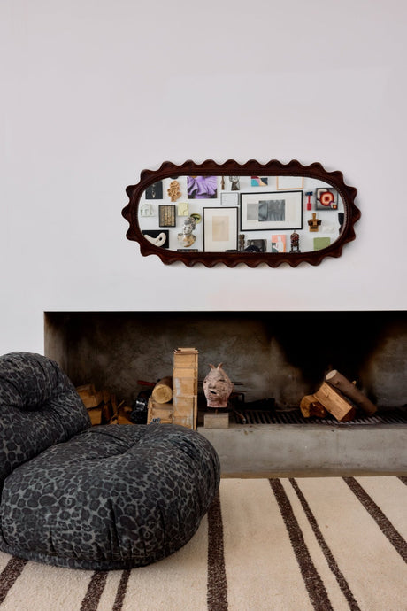 Wooden ripple mirror - Urban nest