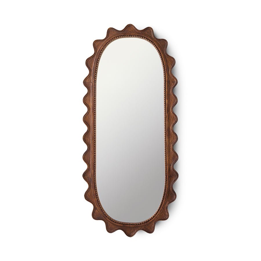 Wooden ripple mirror - Urban nest