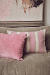 Woven striped cushion blush - Urban nest