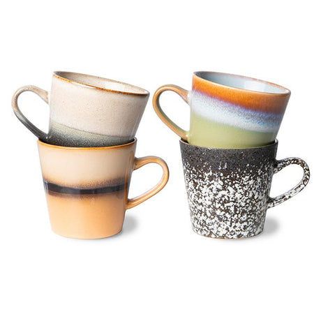 70s ceramics: americano mugs - Galileo (set of 4) - Urban Nest