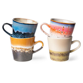 70s ceramics: americano mugs - Pegasus (set of 4) - Urban Nest