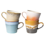 70s ceramics cappuccino mugs Meteor (set of 4) - Urban Nest
